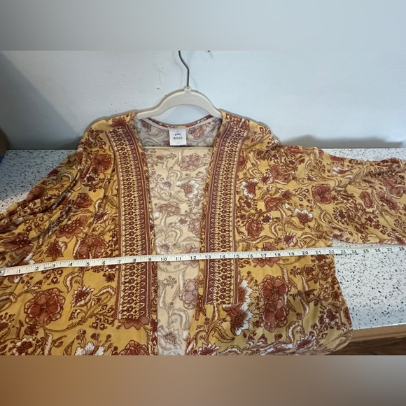 Knox Rose Beige and Rust Floral Blouse - Picture 3 of 5